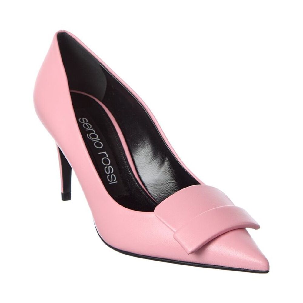 Sergio Rossi 75 Leather Pump, Pink